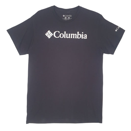 Mens Black Columbia Sportswear Company Spellout Short Sleeve T Shirt