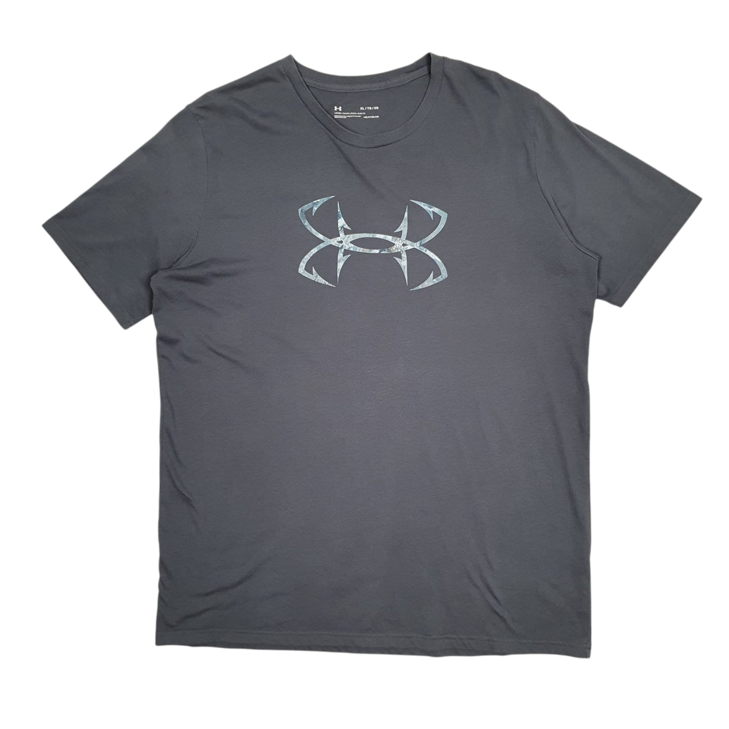 Mens Grey Underarmour  Short Sleeve T Shirt