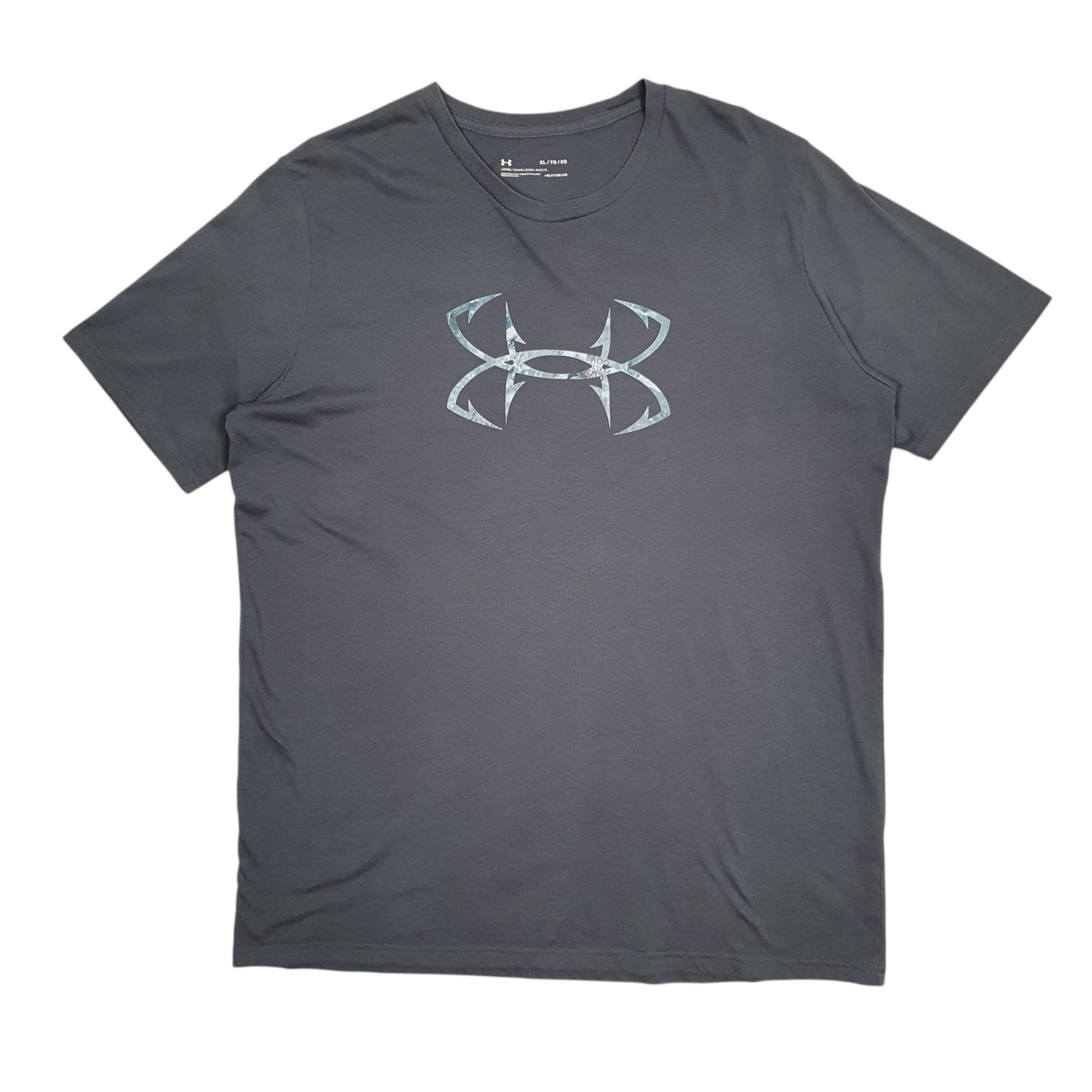 Mens Grey Underarmour  Short Sleeve T Shirt
