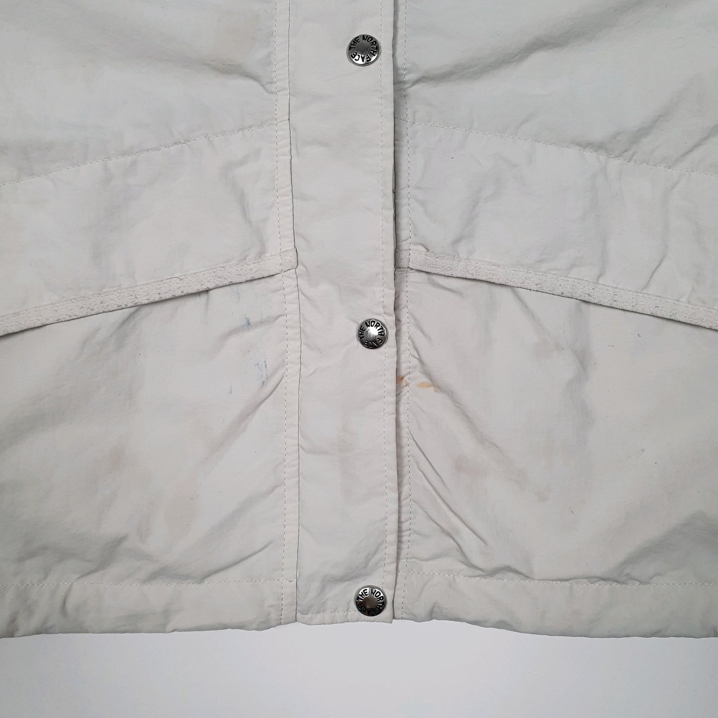 Womens White The North Face  Crewneck Coat