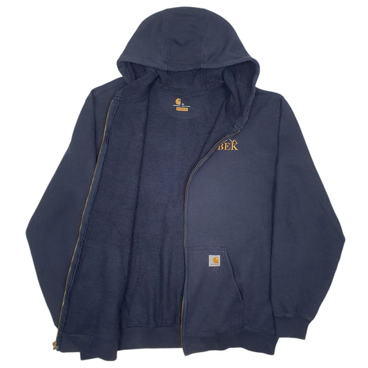 Mens Navy Carhartt Original Fit Full Zip Jumper