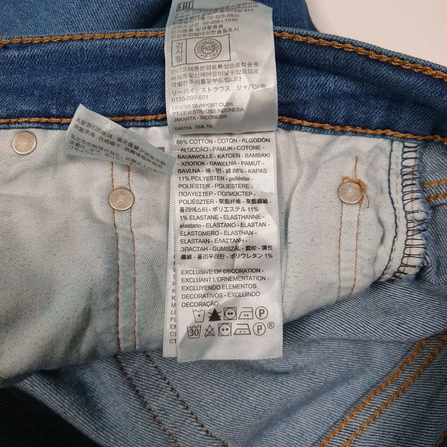 Mens Blue Levis Stretch  Jeans