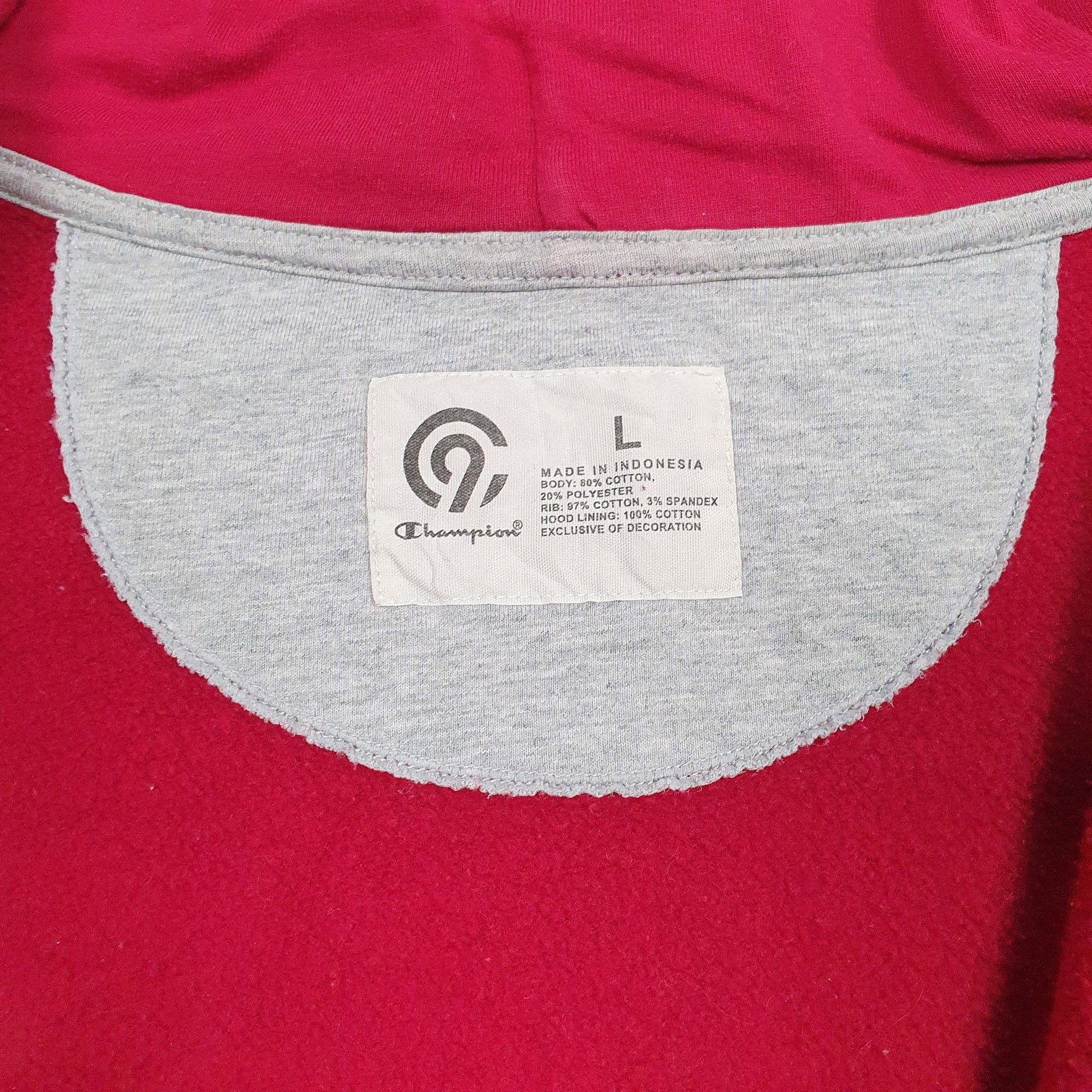 Mens Burgundy Champion  Full Zip Jumper