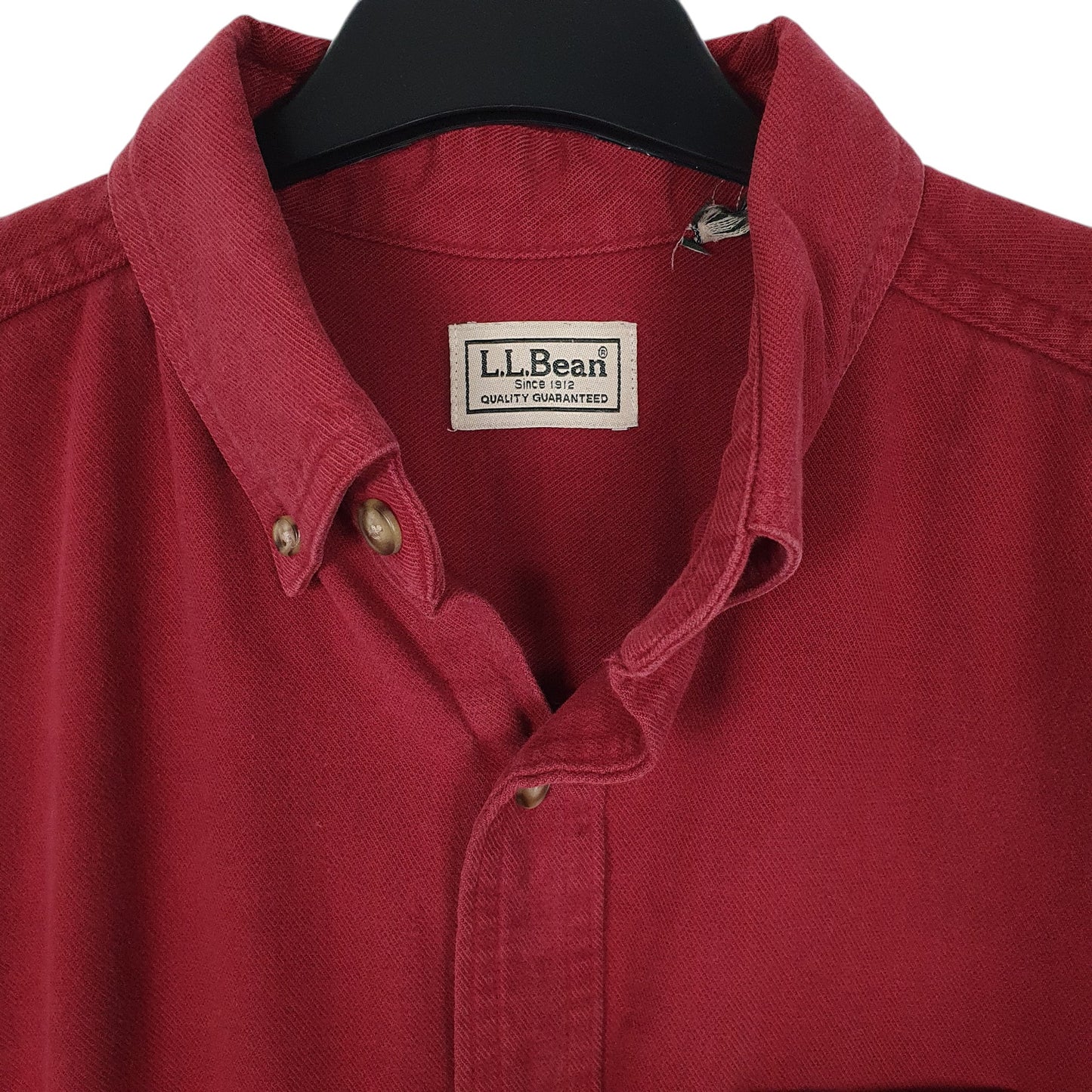 Mens Burgundy L.L.Bean Chamois  Shirt