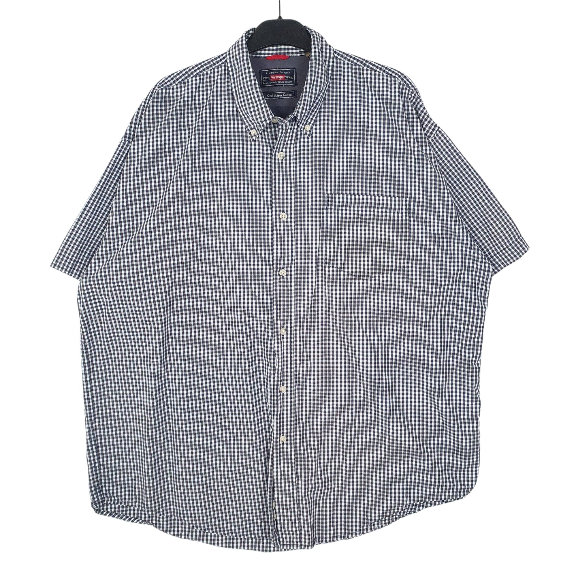 Mens Blue Wrangler  Short Sleeve Shirt