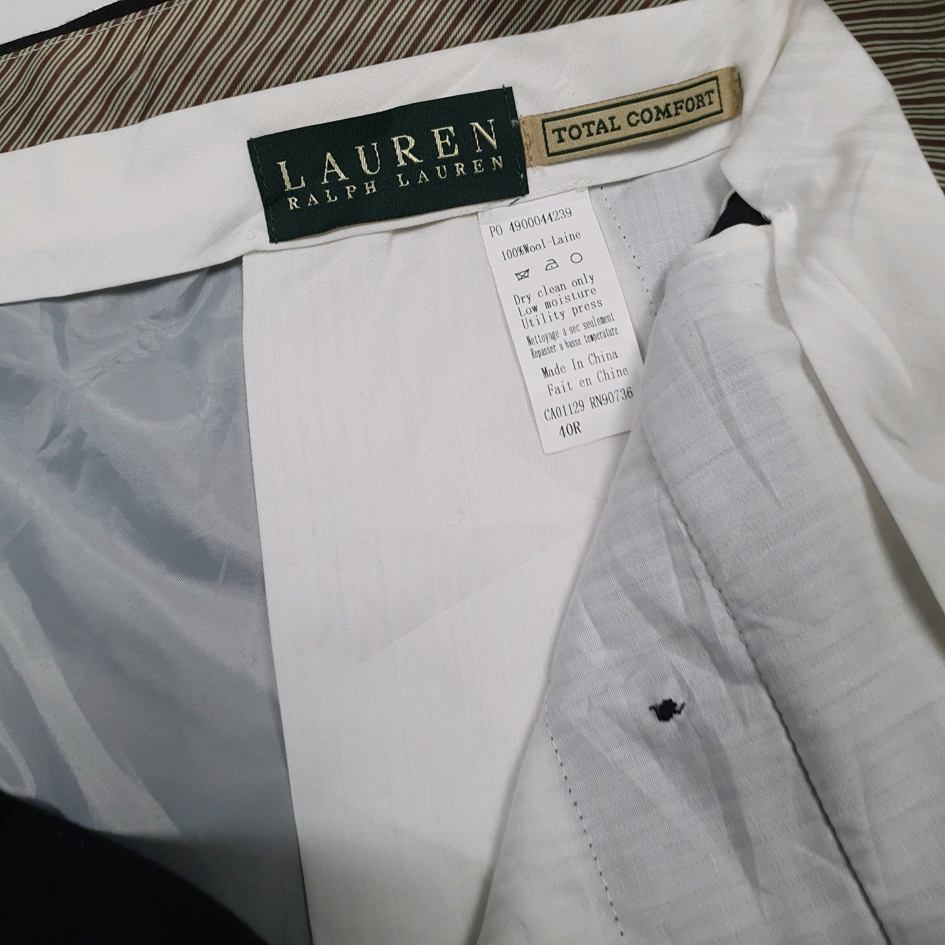 Mens Black Ralph Lauren   Trousers