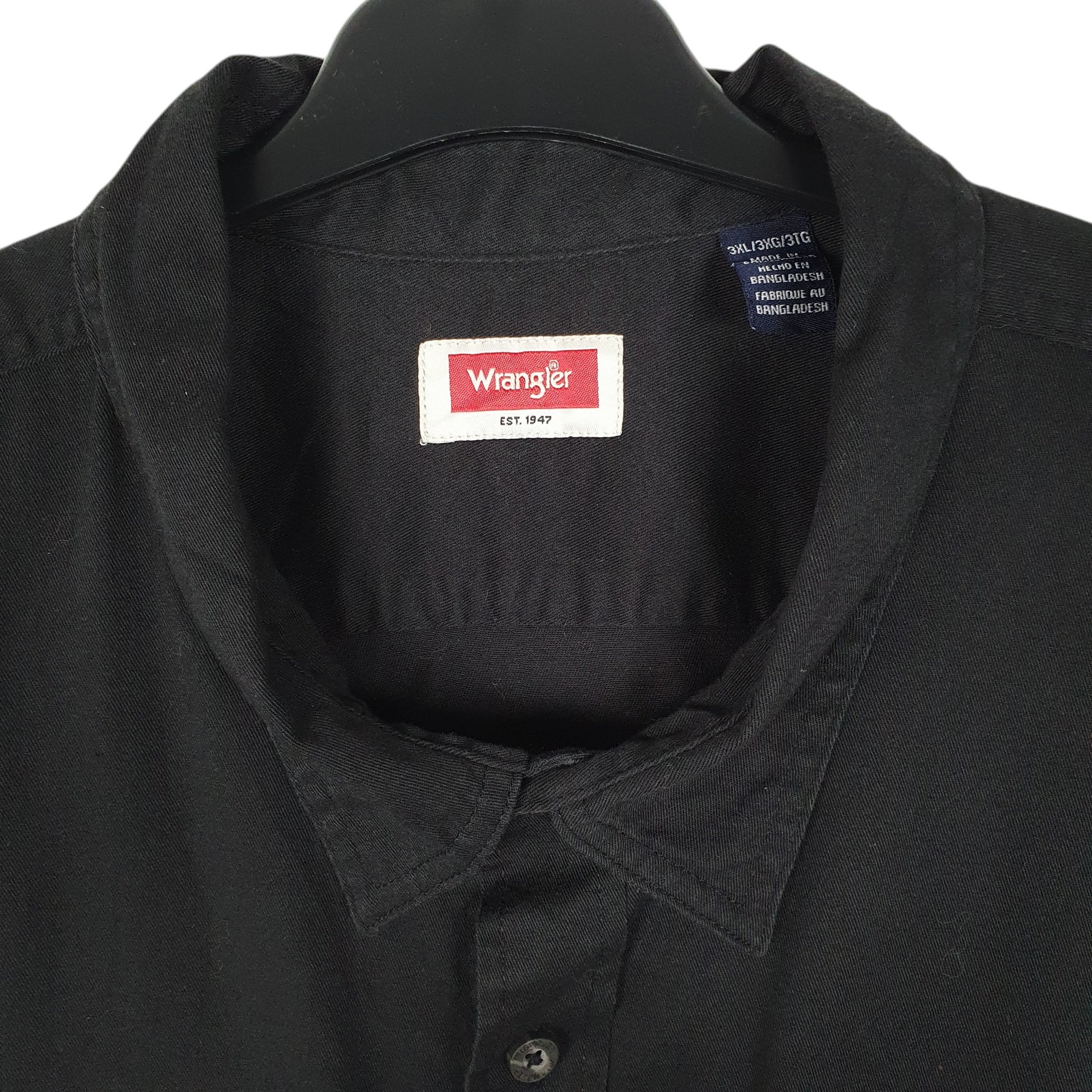 Mens Black Wrangler   Shirt