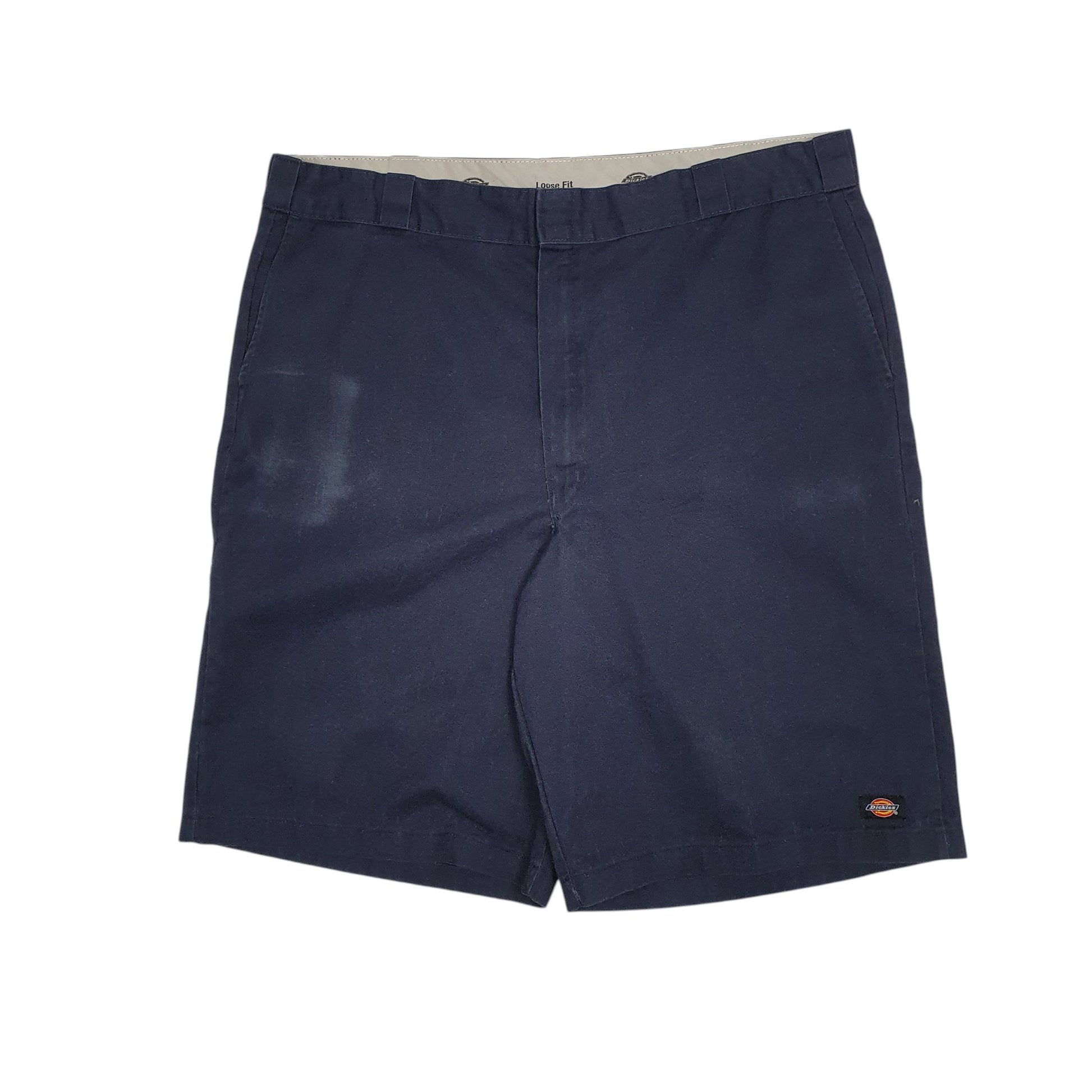 Mens Navy Dickies Loose Fit Workwear Chino Shorts