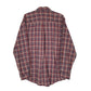 Mens Burgundy L.L.Bean Scotch Plaid Flannel  Shirt