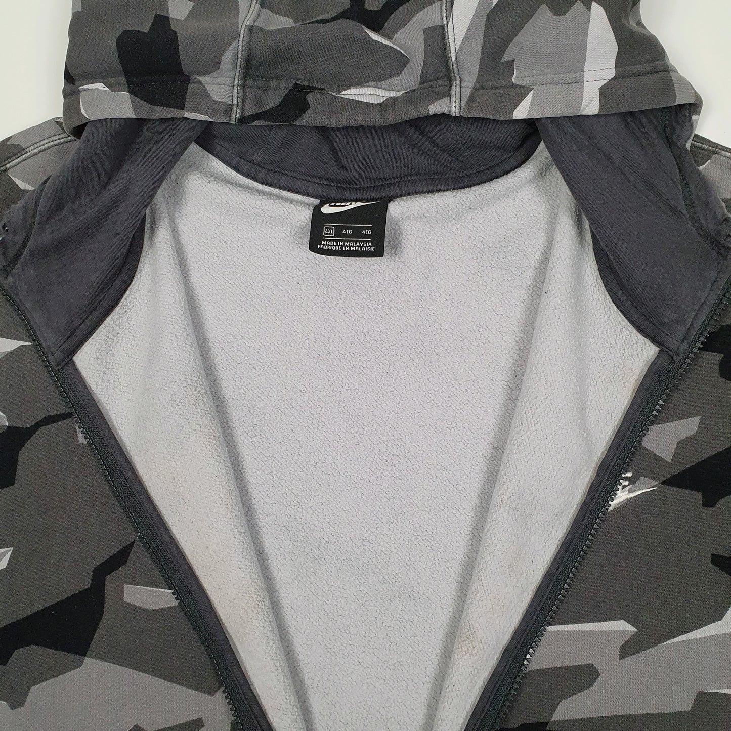 Mens Grey Nike Hoodie Full Zip Jumper