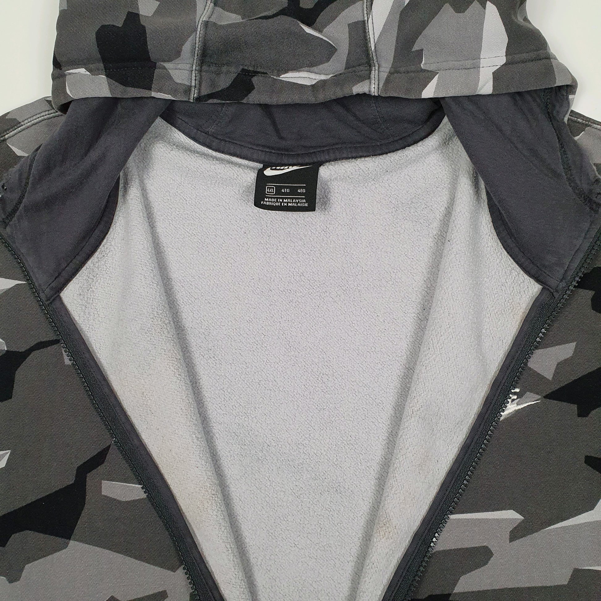 Mens Grey Nike Hoodie Full Zip Jumper