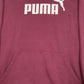 Womens Burgundy Puma Spellout Hoodie Jumper