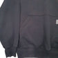 Mens Black Carhartt Original Fit Hooded Quarter Zip Jumper