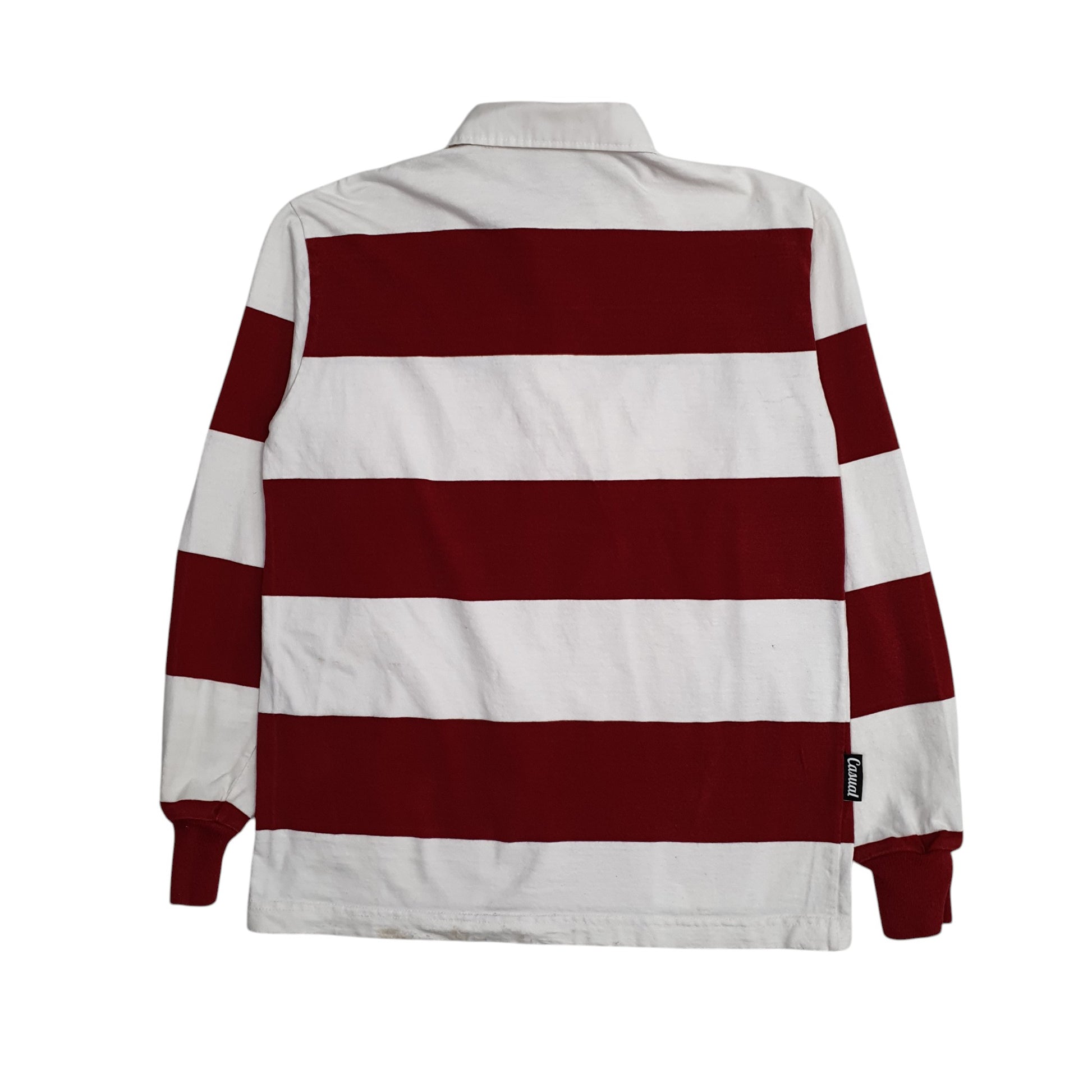 Mens White Barbarian Rugby  Polo Shirt