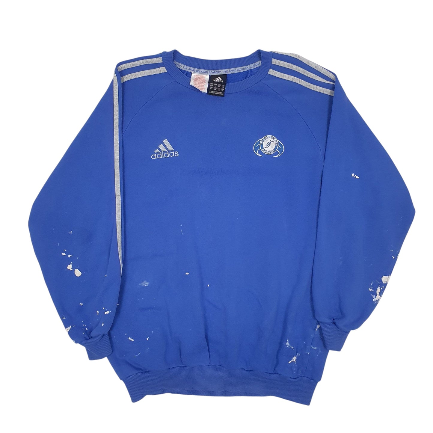 Womens Blue Adidas David Beckham Academy Crewneck Jumper
