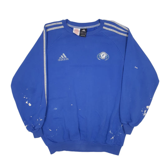Womens Blue Adidas David Beckham Academy Crewneck Jumper