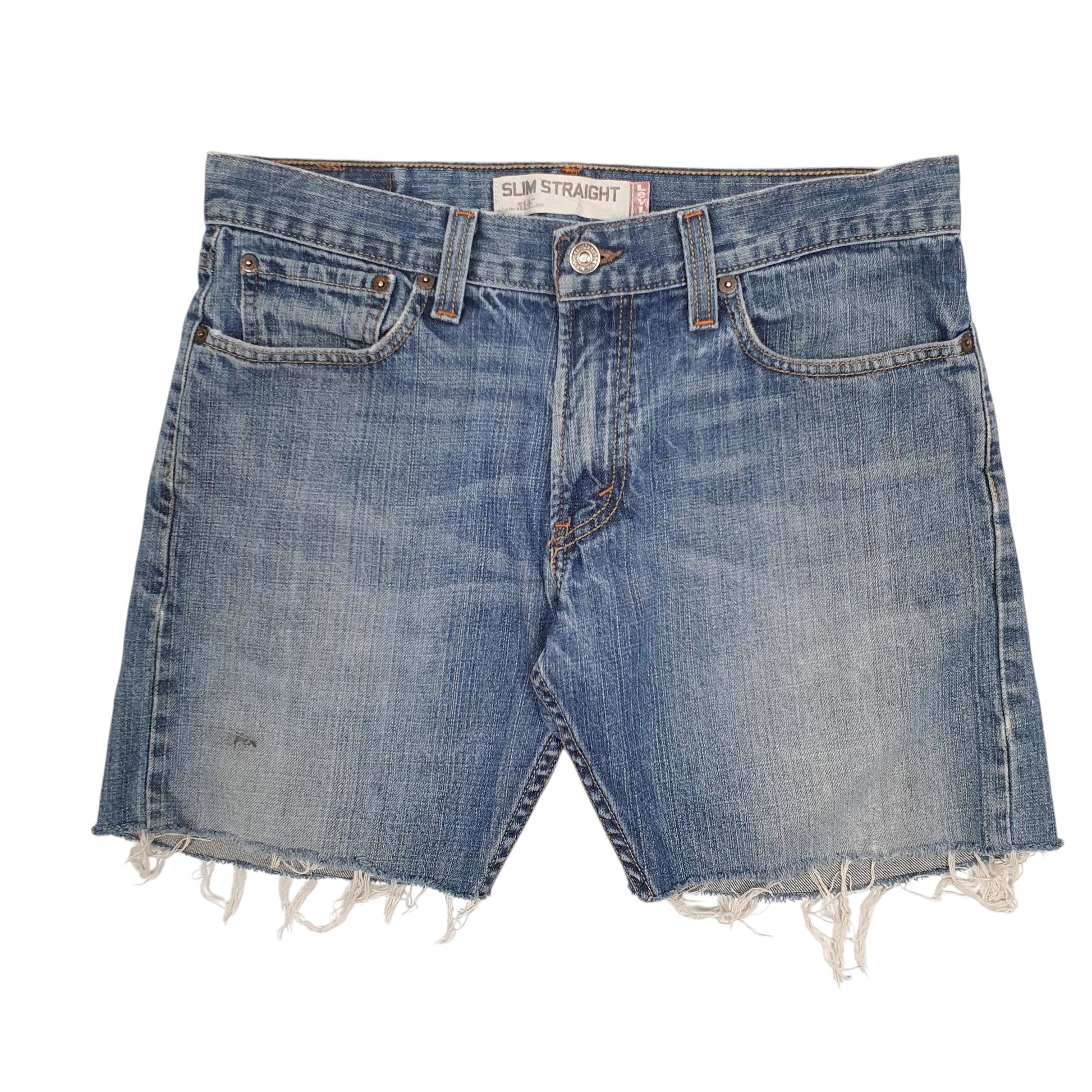 Mens Blue Levis 514 Cut Off Vintage 00s Denim Shorts