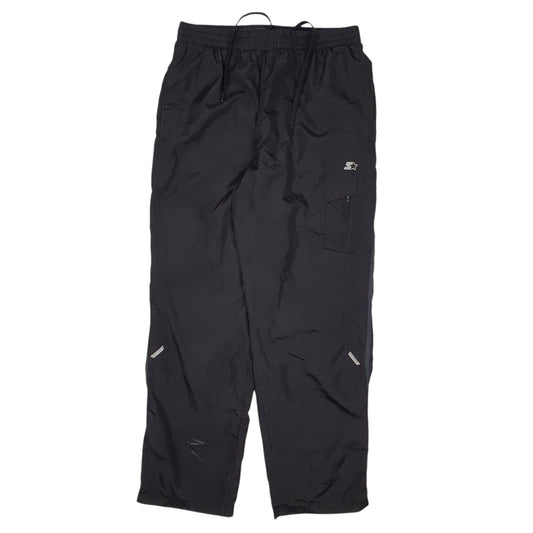 Mens Black Starter Track Pants Jogger Trousers