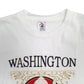 Mens White Delta Single Stitch Vintage 90s Washington  T Shirt