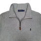 Mens Grey Polo Ralph Lauren  Quarter Zip Jumper