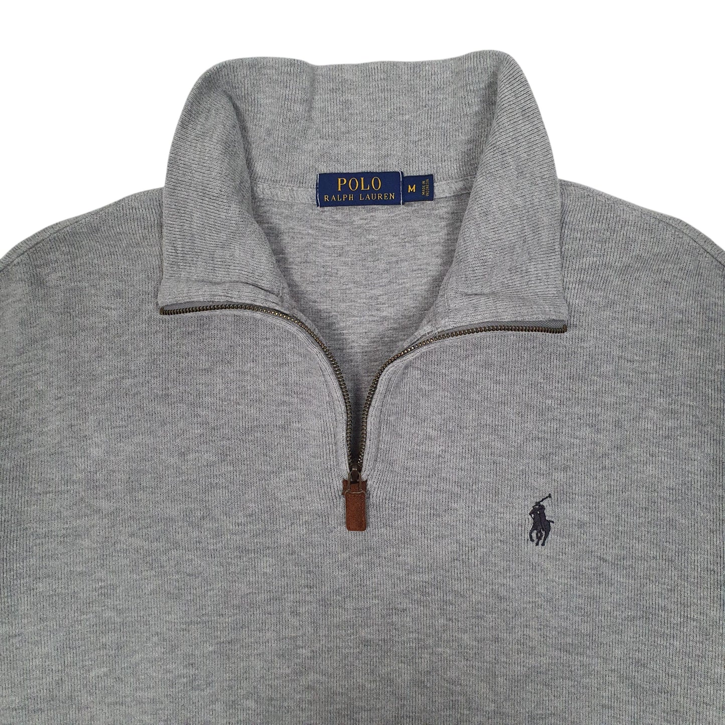 Mens Grey Polo Ralph Lauren  Quarter Zip Jumper