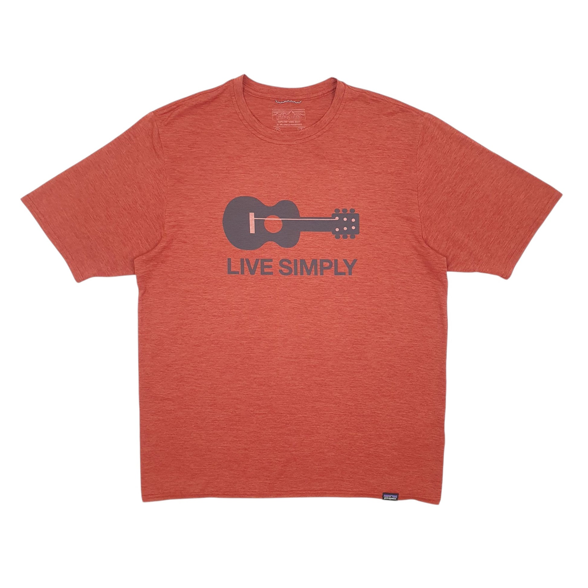 Mens Orange Patagonia Capilene Short Sleeve T Shirt