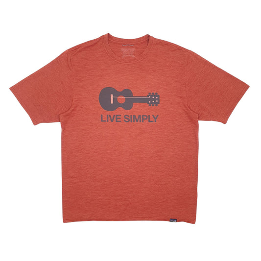 Mens Orange Patagonia Capilene Short Sleeve T Shirt