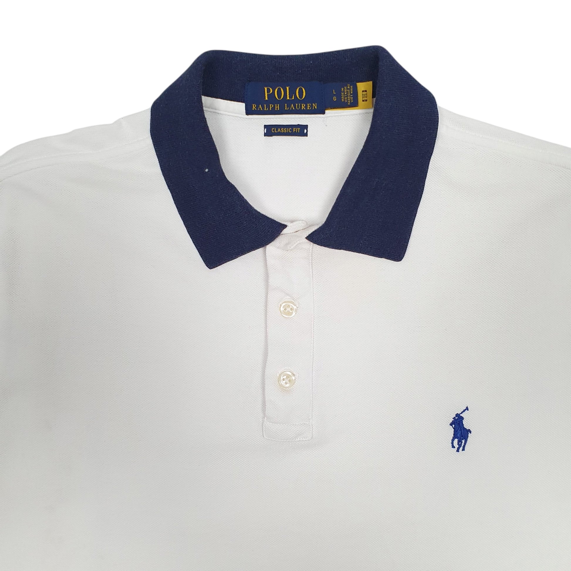 Mens White Polo Ralph Lauren Classic Fit  Polo Shirt