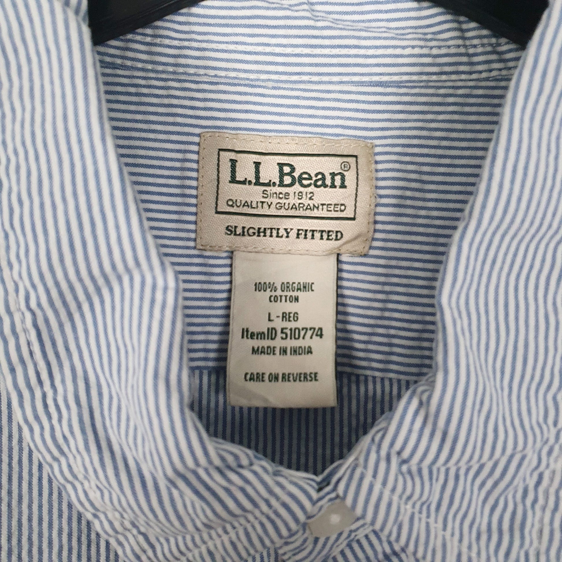 Mens Blue L.L.Bean   Shirt