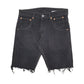 Mens Black Levis 514 Stretch Cut Offs Denim Shorts
