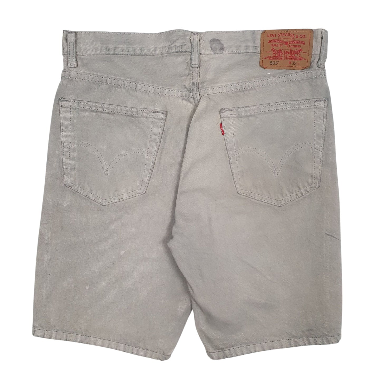 Mens Grey Levis 505 Regular Fit Hoodie Shorts