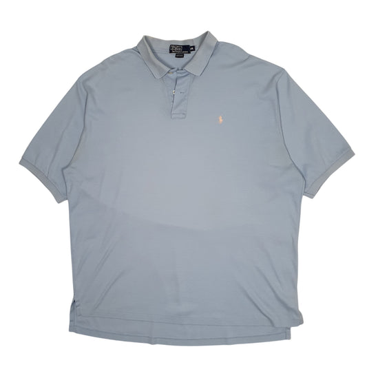 Mens Blue Polo Ralph Lauren Vintage 90s Made In USA Short Sleeve Polo Shirt