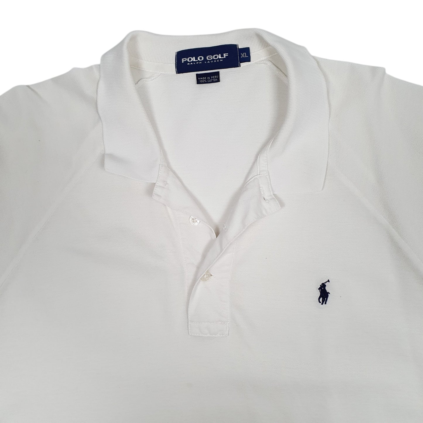 Mens White Polo Ralph Lauren Golf  Polo Shirt
