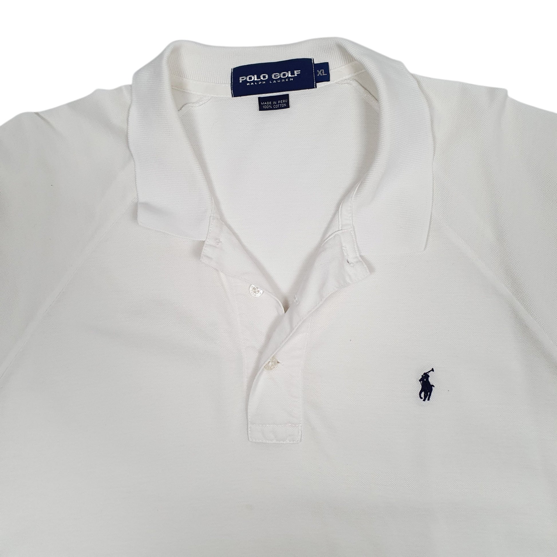 Mens White Polo Ralph Lauren Golf  Polo Shirt