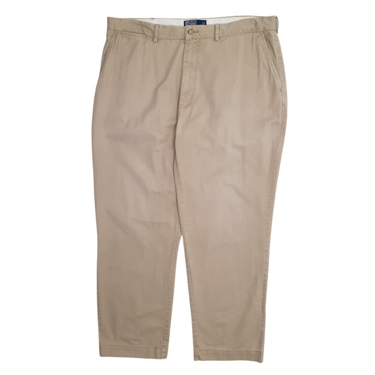 Mens Beige Polo Ralph Lauren Vintage 90s Chino Trousers