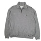 Mens Grey Lacoste  Quarter Zip Jumper