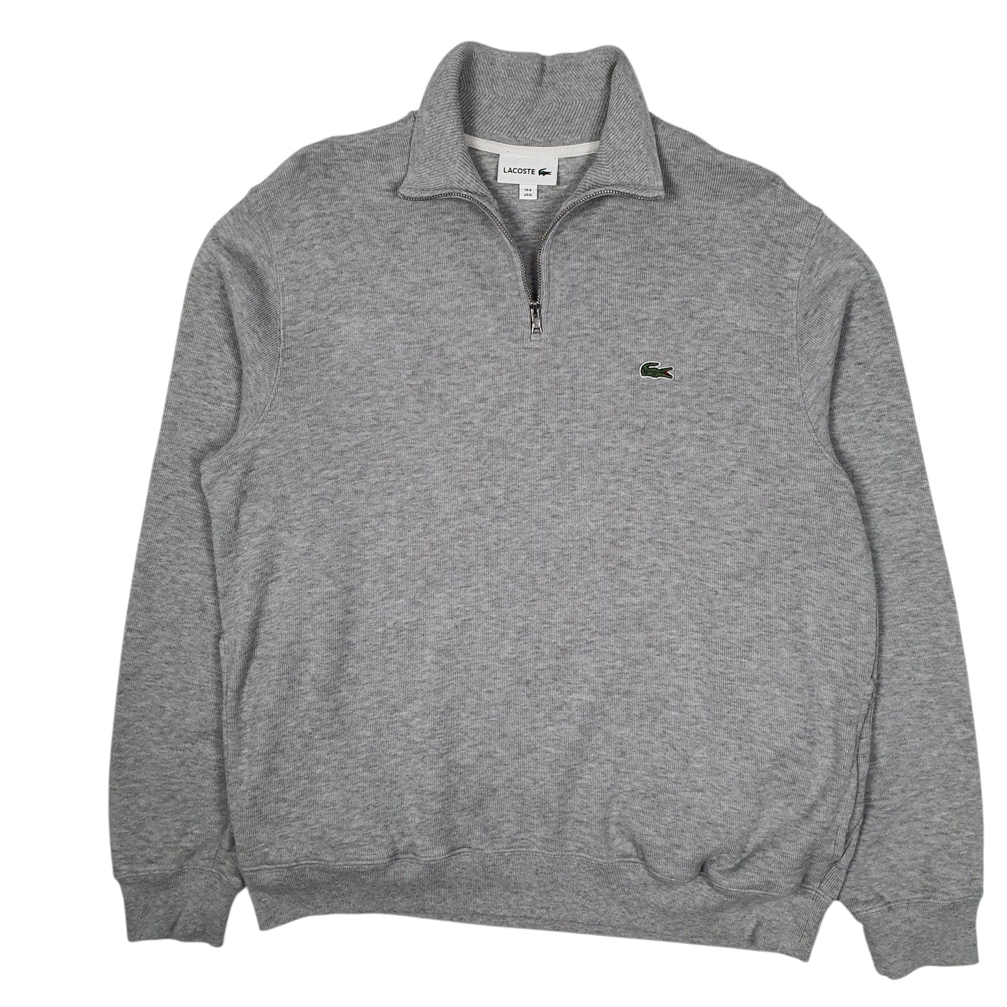 Mens Grey Lacoste  Quarter Zip Jumper