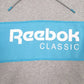 Mens Grey Reebok Spellout Hoodie Jumper