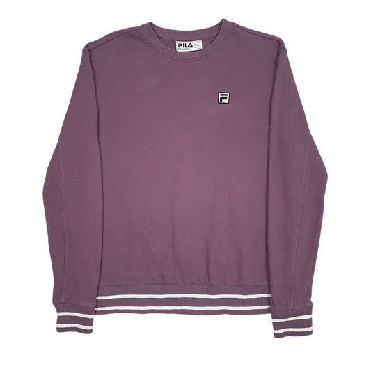 Mens Purple Fila  Crewneck Jumper