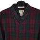 Mens Burgundy L.L.Bean Tall Thick Plaid Flannel  Shirt