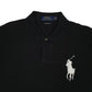 Mens Black Polo Ralph Lauren Custom Slim Fit  Polo Shirt