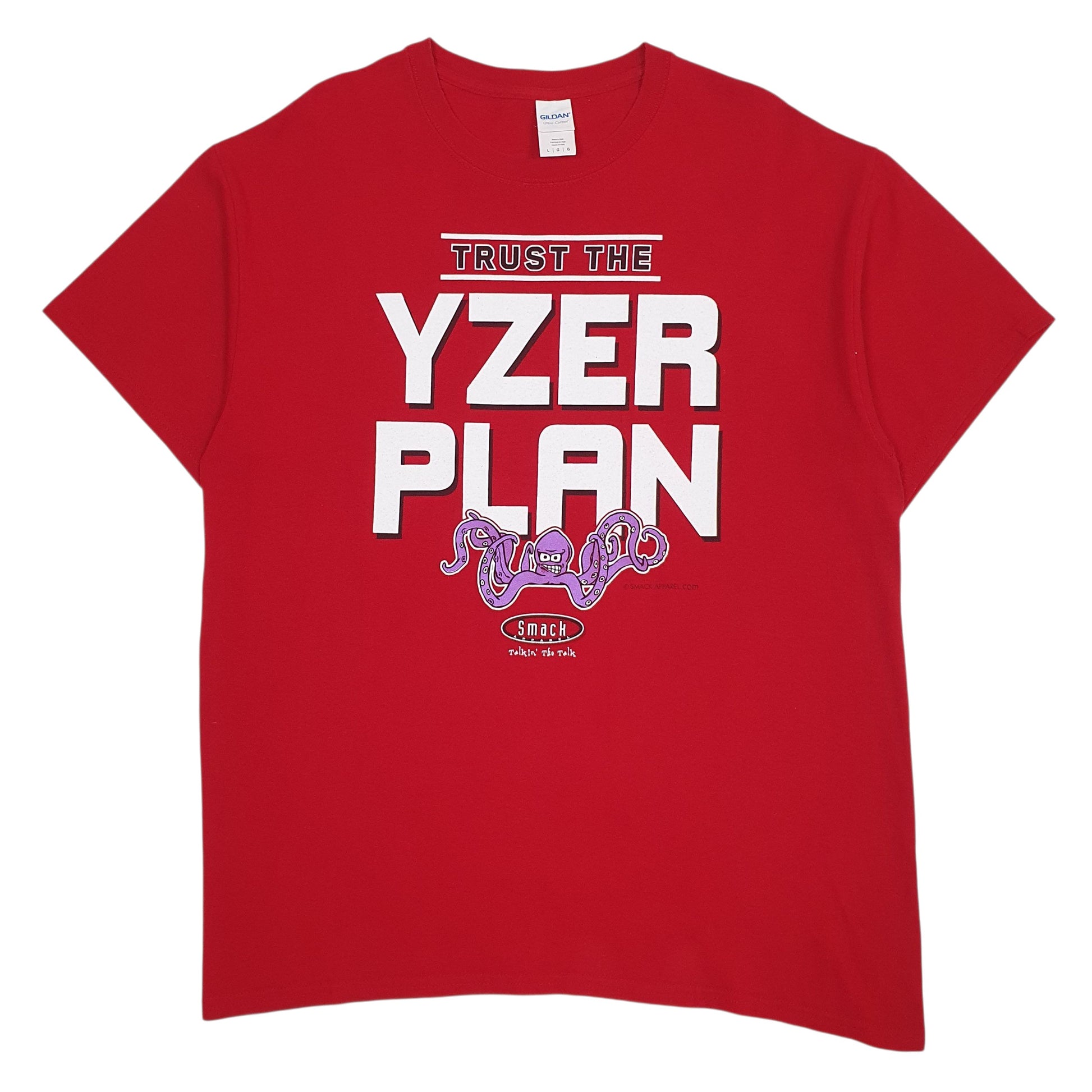 Mens Red Gildan  Short Sleeve T Shirt