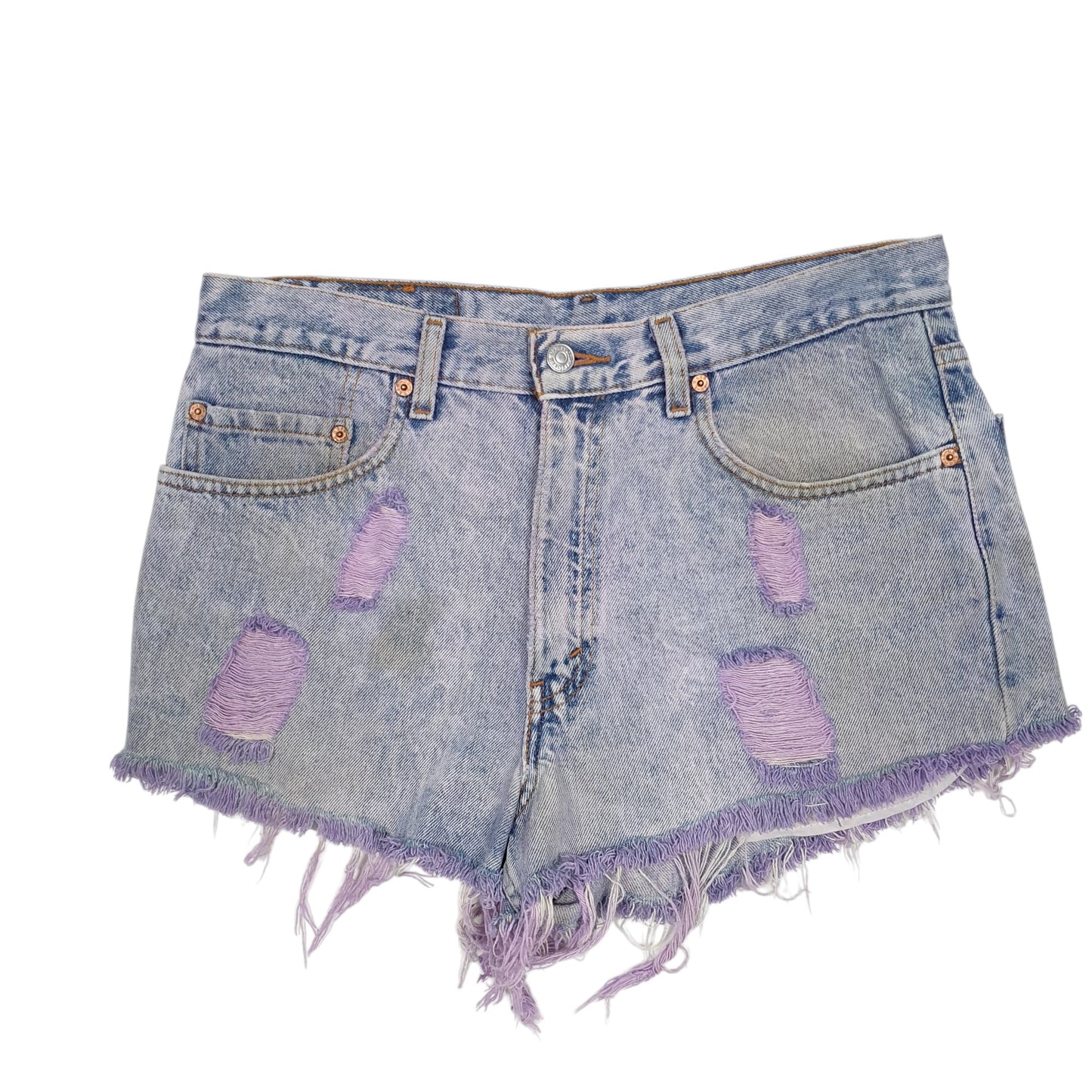 Womens Purple Levis Vintage 90s Denim Shorts
