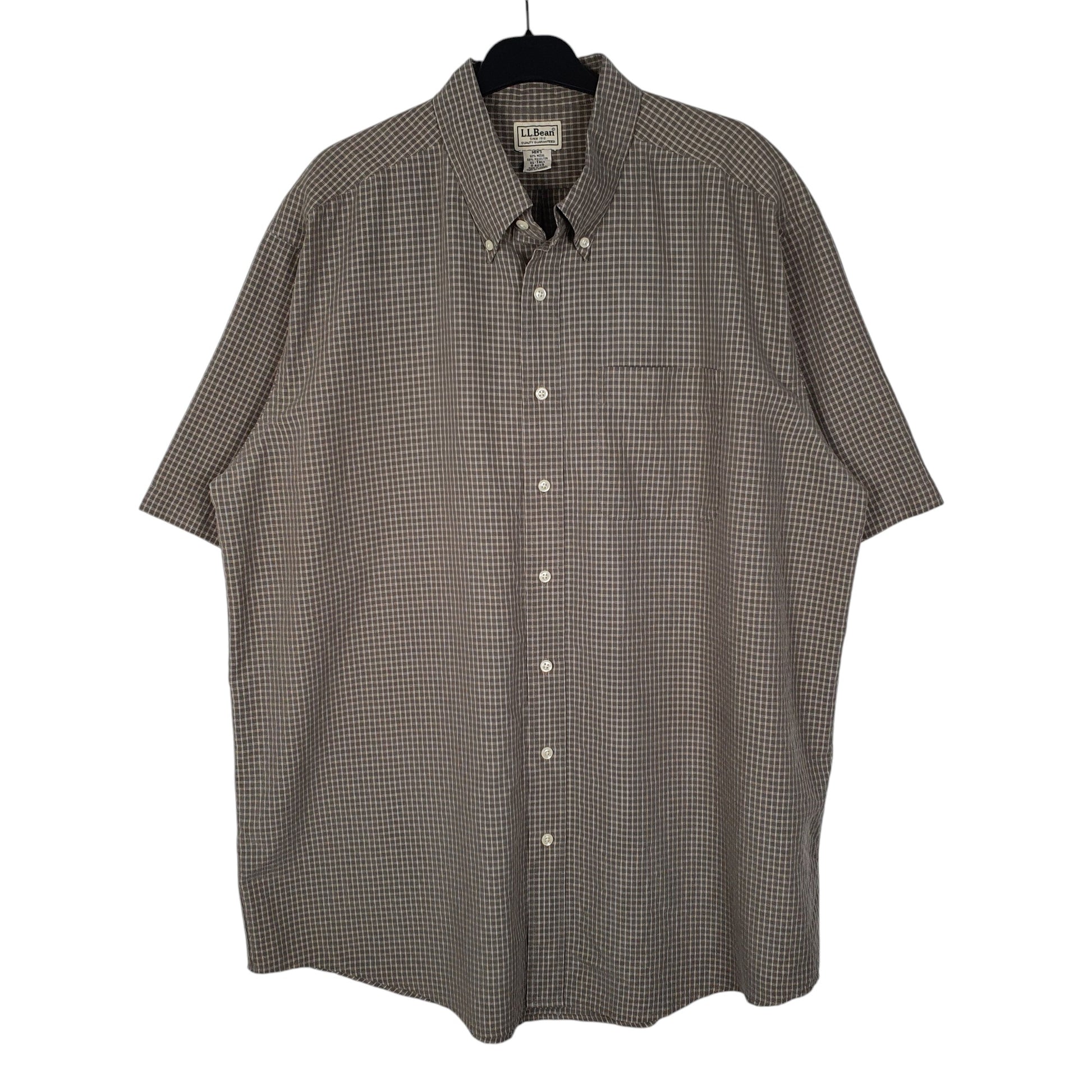 Mens Green L.L.Bean  Short Sleeve Shirt