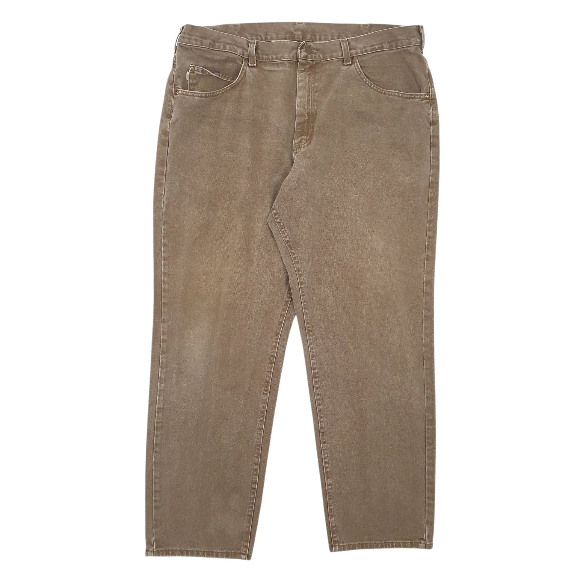 Mens Brown L.L.Bean Double L Made In USA 80s 90s Natural JeansW40 L30