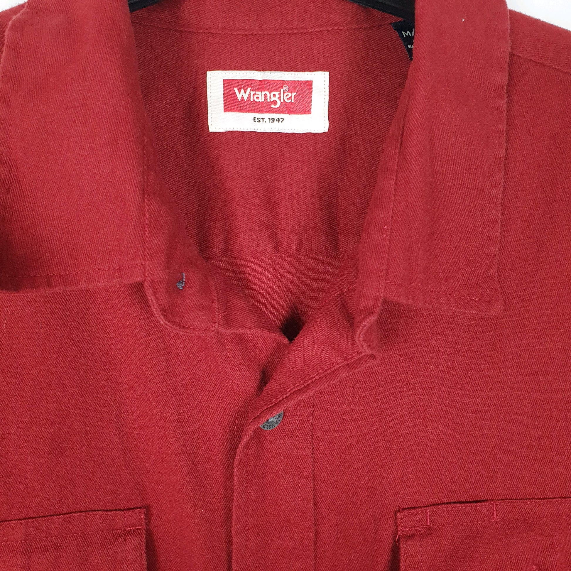 Mens Red Wrangler   Shirt