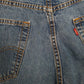 Mens Blue Levis 599 Baggy Cut Offs  Shorts