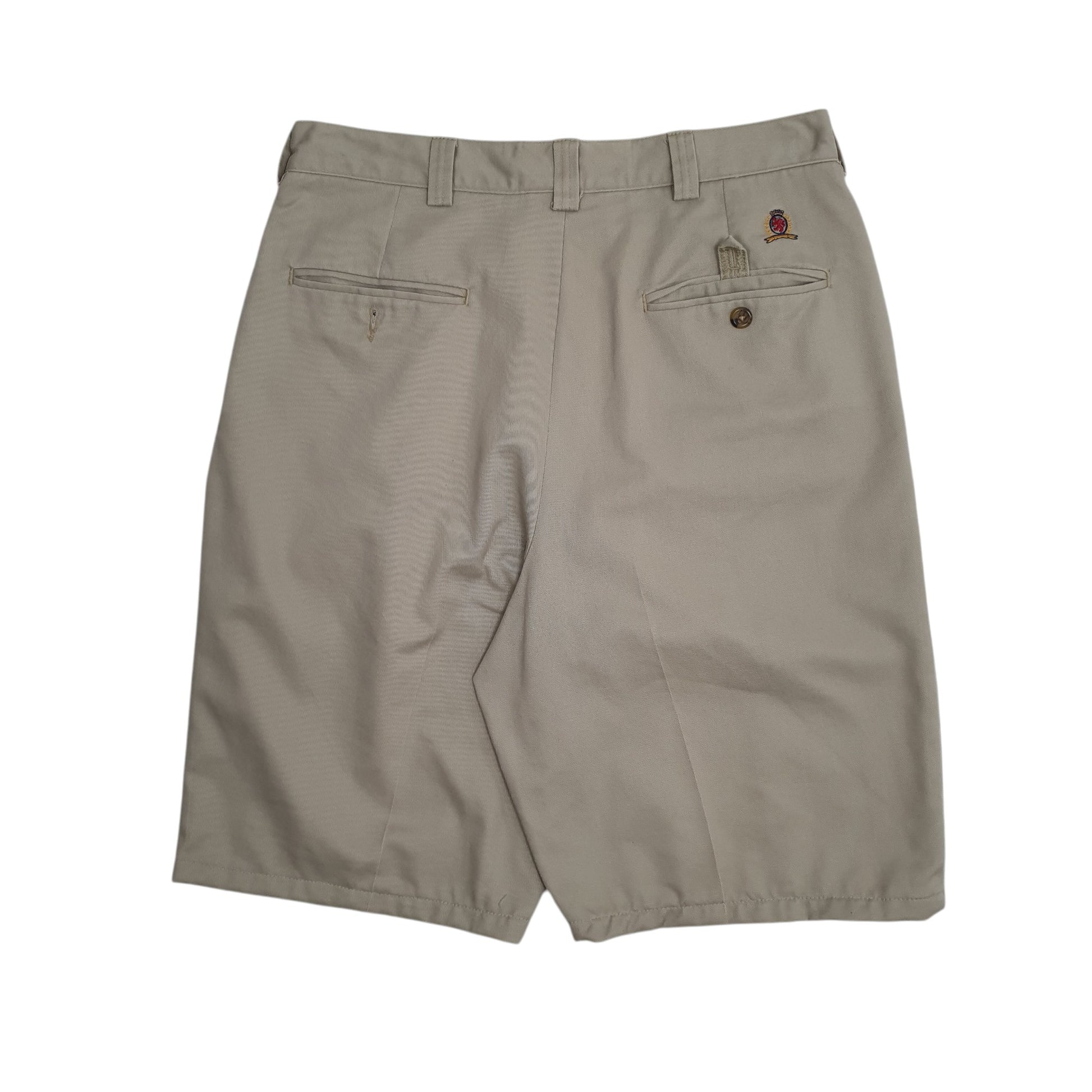 Mens Beige Tommy Hilfiger Vintage 90s Double Pleated  Shorts