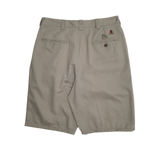 Mens Beige Tommy Hilfiger Vintage 90s Double Pleated  Shorts