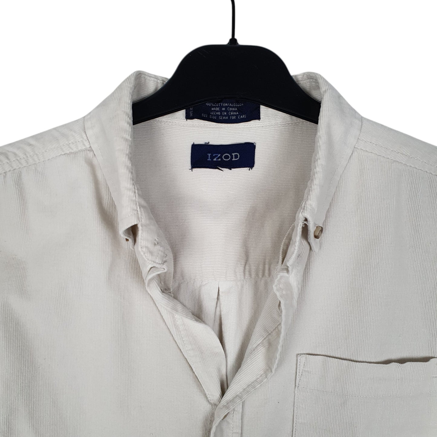 Mens Cream Izod Corduroy  Shirt